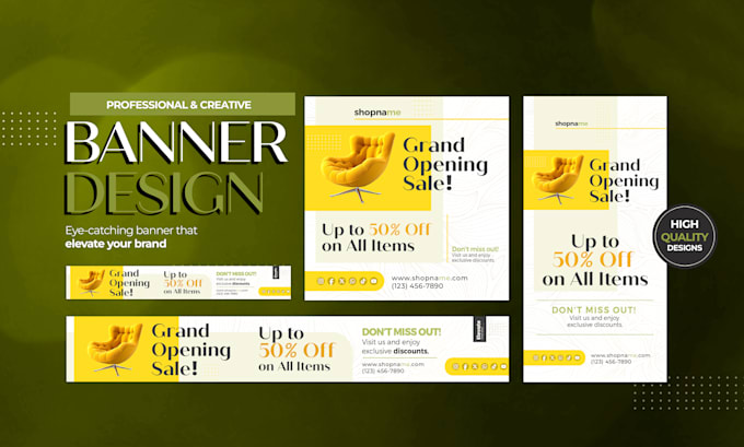 design professional web banners, digital ads and header graphics