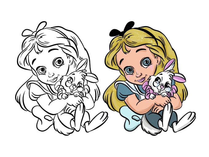 draw a coloring book pages or game for kids