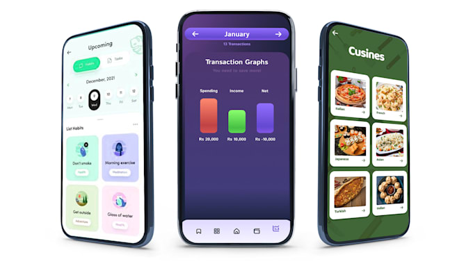 make stunning mobile UI design for android and ios on figma