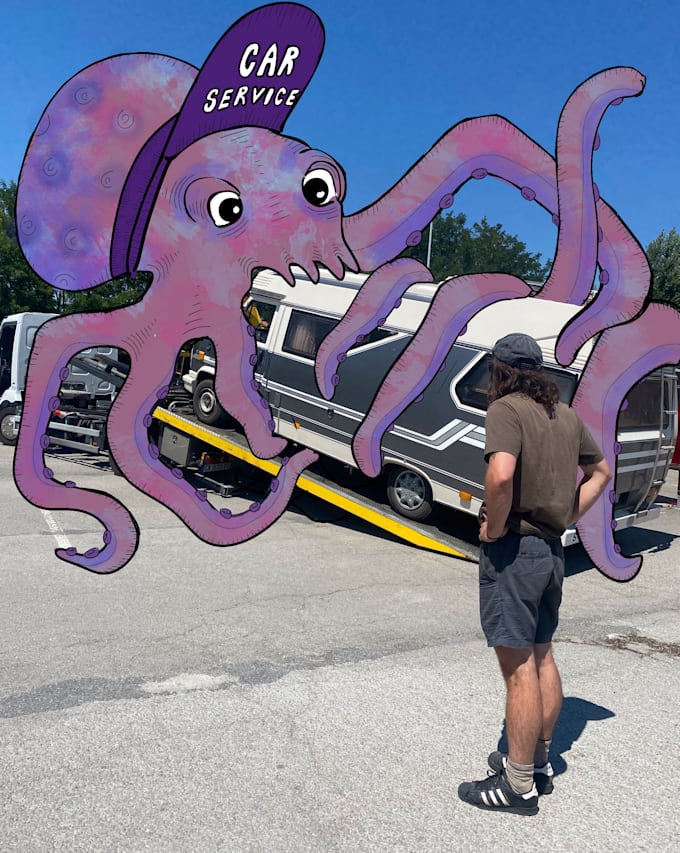 do an illustration on a photo