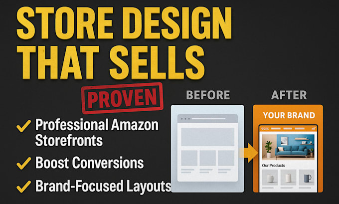 design a professional amazon storefront, fba store, and brand store design