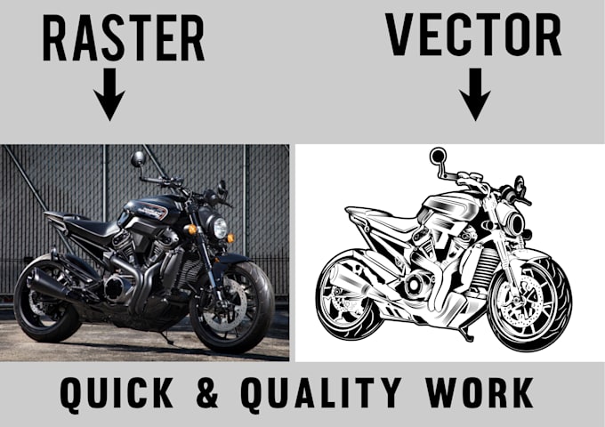 draw vector art from motorcycles or anything