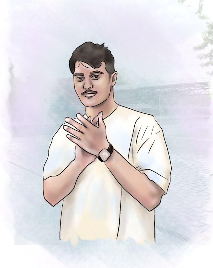 Draw a minimalist flat line avatar for you by Hanan_enani | Fiverr