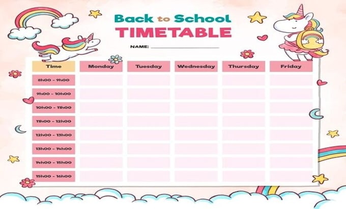 create high quality custom planner, calender, school schedule, invoice