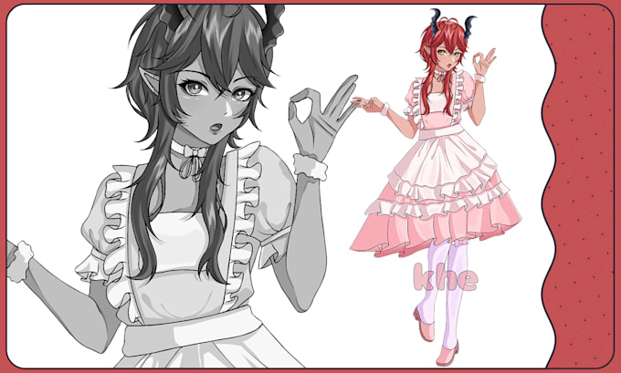 draw cute anime character, fanart, oc or moe style