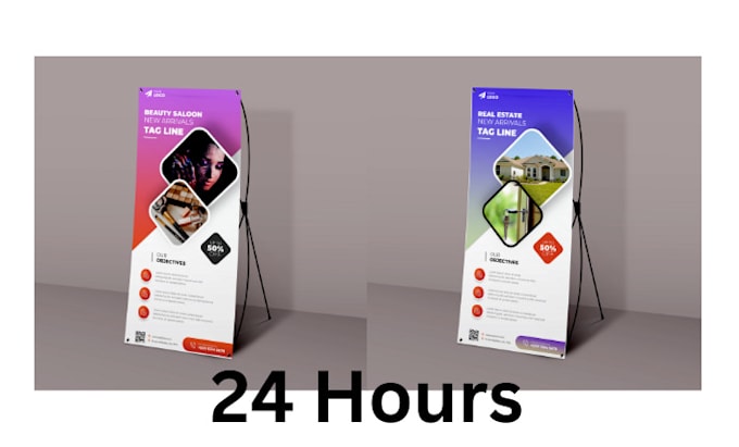 do banner design, roll up banner, and retractable banner