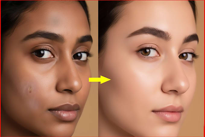 remove pimples dark spots and retouch your face