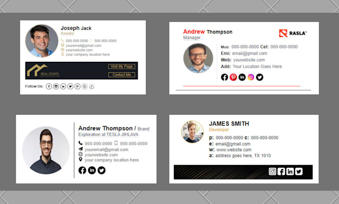 make clickable html email signature, html email signature