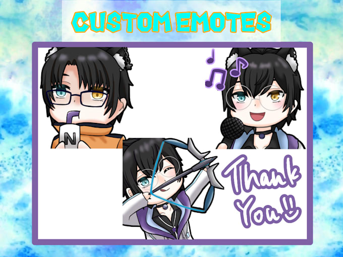 create cute emotes for twitch, youtube, or discord