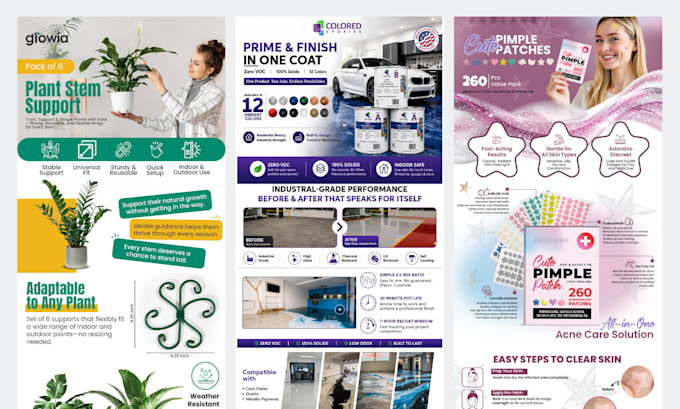 design amazon listing images and premium aplus content
