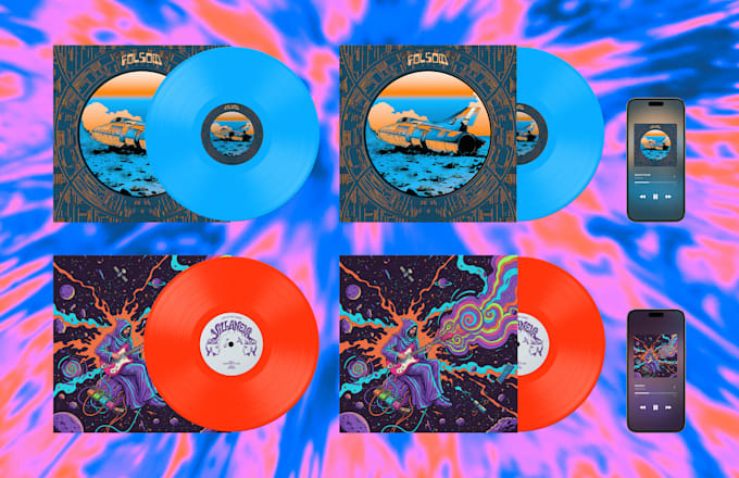design psychedelic album or single cover art