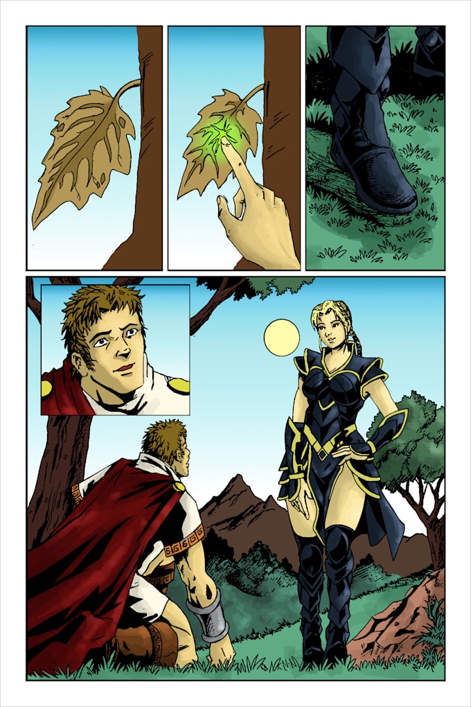 color your comic book page