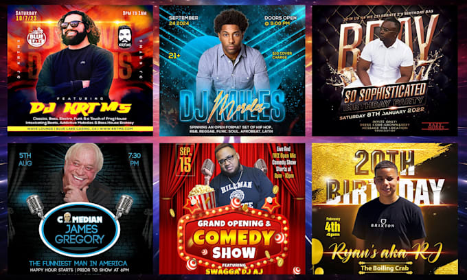 design hip hop nightclub music bar dj concert party club event bday flyer poster