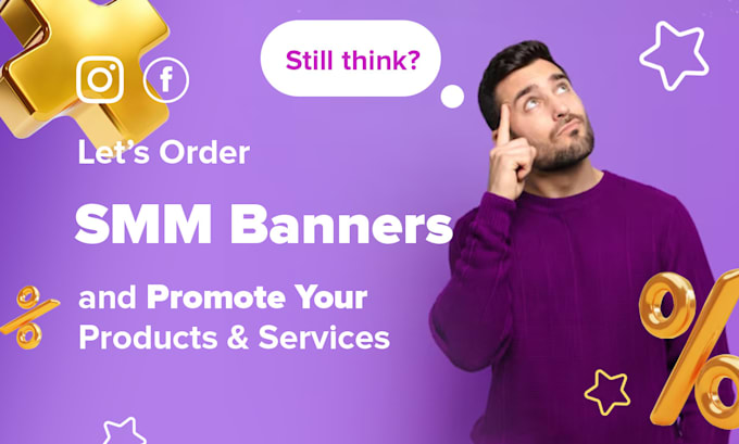 design banner for instagram, facebook, amazon listing images