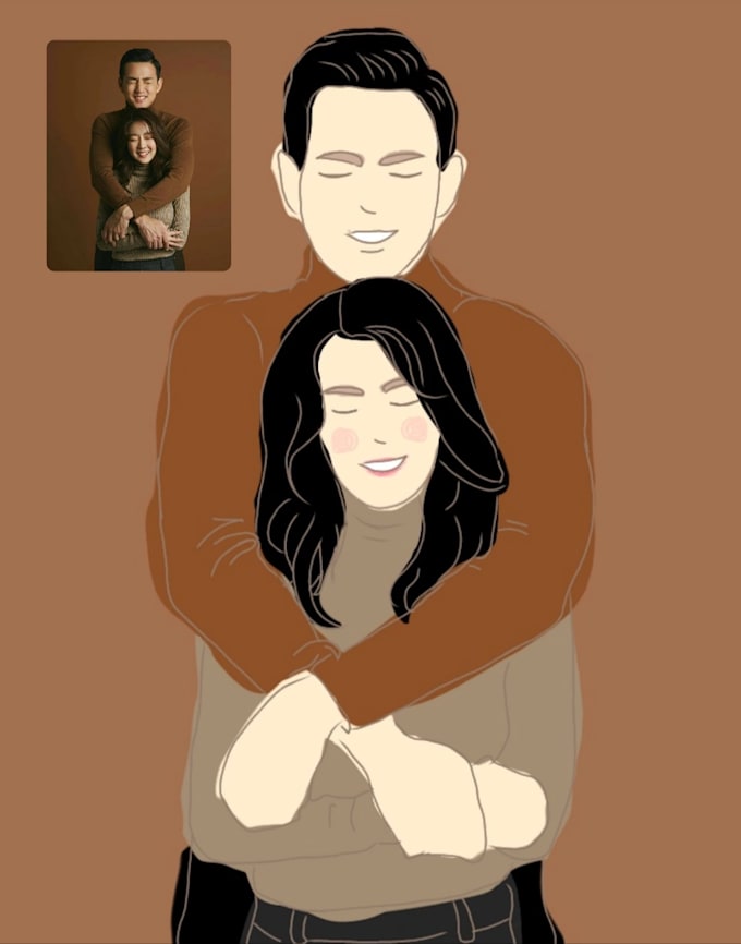 Remake couple photos into my art style by Userdiamond Fiverr