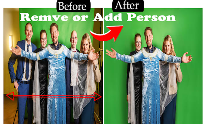 remove or add people and person from objects  image in photoshop editing