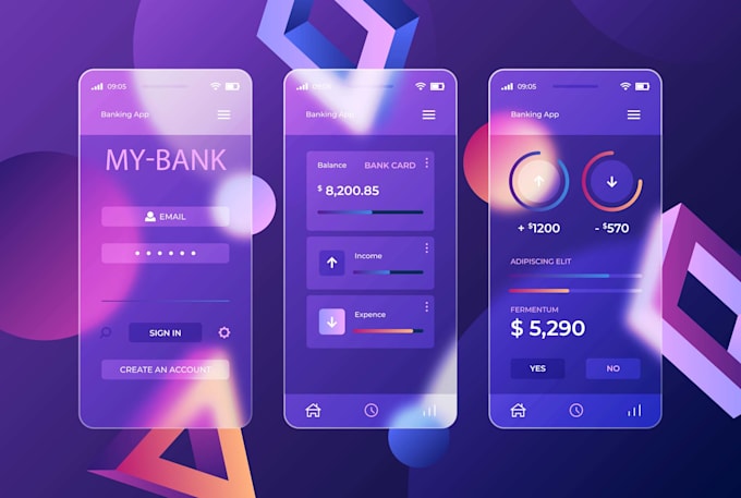 Design amazing ui ux for mobile and web app user interface by ...