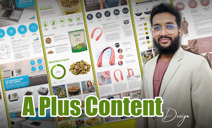 design premium amazon a plus content, ebc design for ecommerce brands