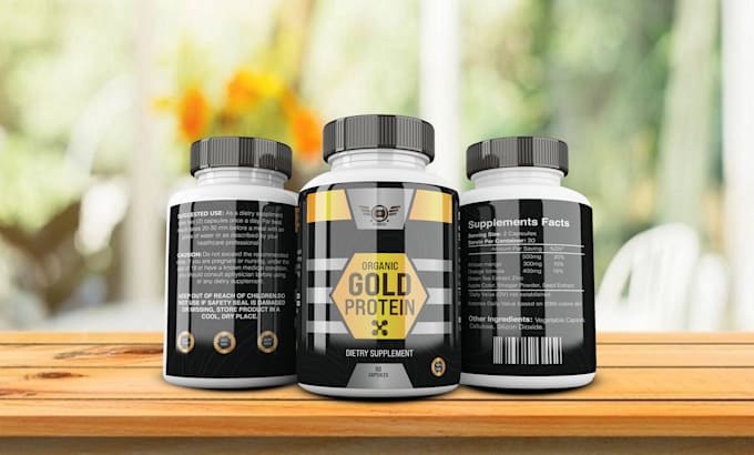 create product label design, cbd label and supplement label
