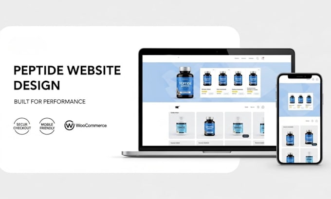 build fda compliant research peptide website with woocommerce on wordpress, wix