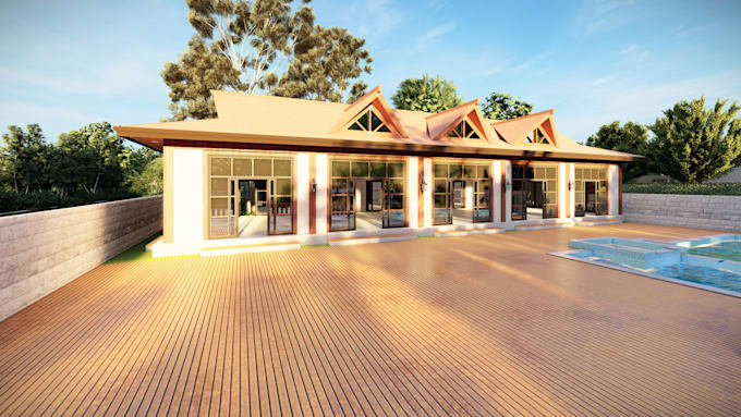 do interior, exterior design, sketchup revit 3d modeling