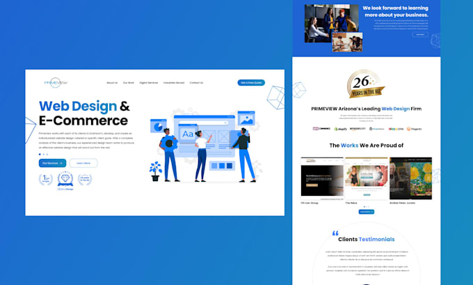 design and build a fast, modern shopify or wordpress website
