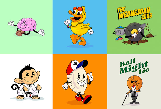 design the best vintage retro cartoon mascot