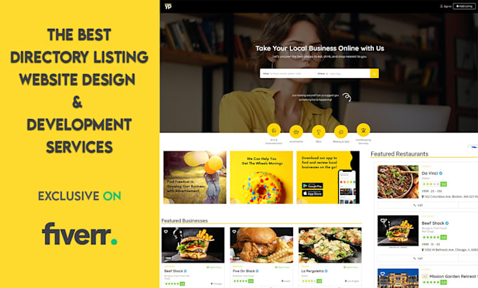 create business directory listing website