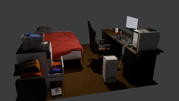 create a 3d model of your choice like props, environments