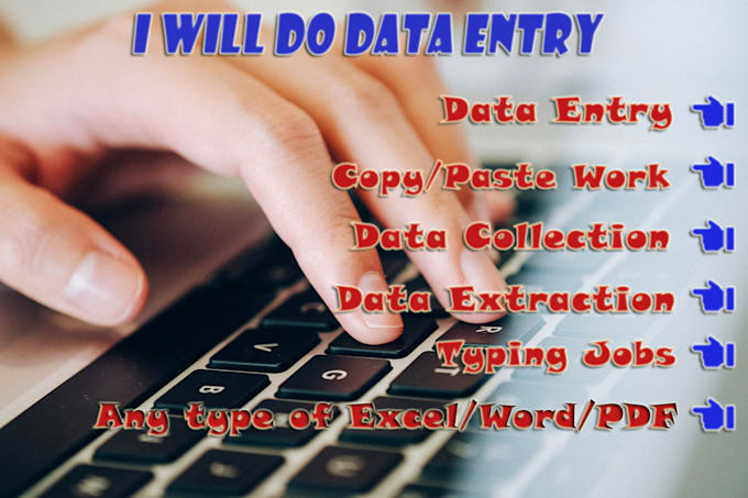 Do quick data entry, copy paste, typing and excel data entry by ...