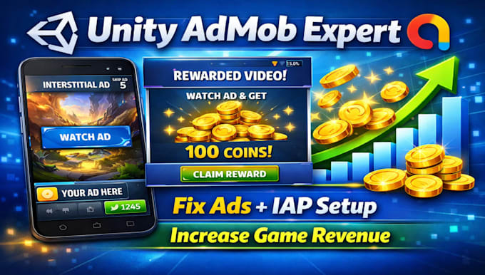 integrate admob ads, fix bugs, and implement iap in unity game