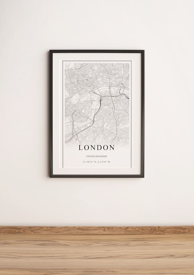 design print ready custom city map wall art posters