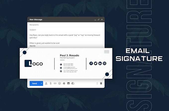 Design your professional and modern html email signature by ...