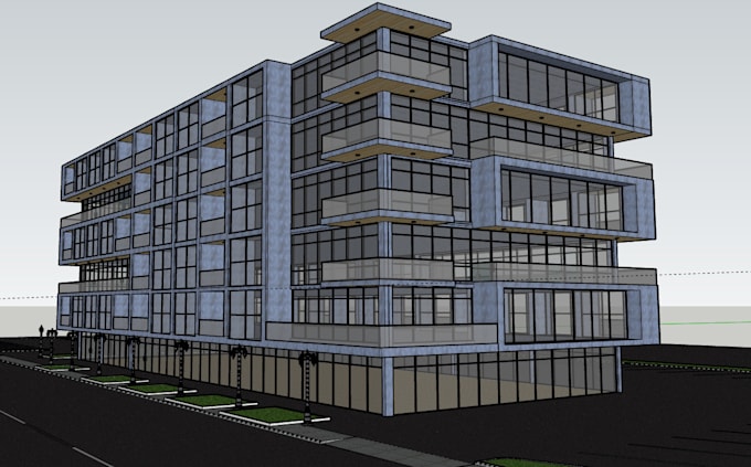 Create 3d exterior and interior floor plan using sketchup by