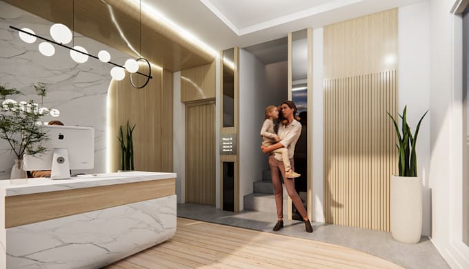 design your hotel,lobby,reception,office,lounge area room