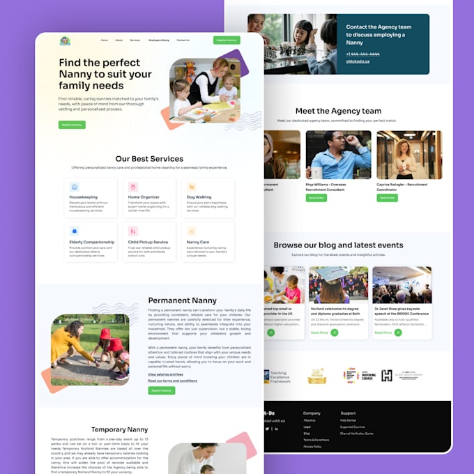 create UX UI design for website