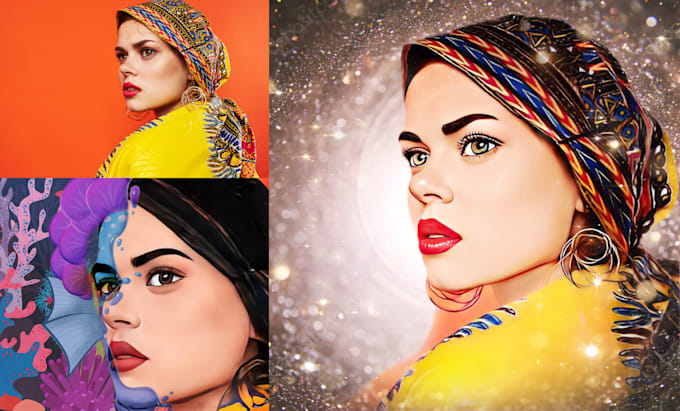 cartoonize and draw caricature portrait  of your picture
