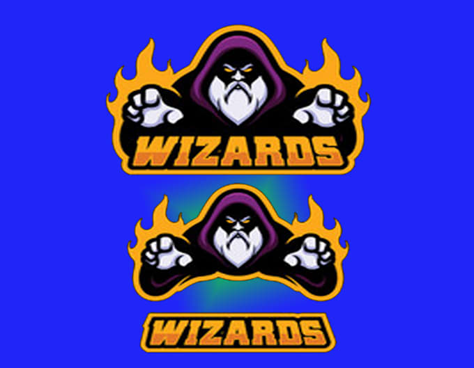 do awesome wizard sport mascot logo for you with my own creativity
