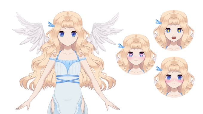 Draw and rig beautiful live2d vtuber model for a cheap price