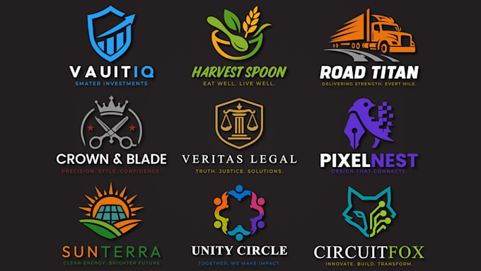 do catchy 3d flat business logo design for your brand