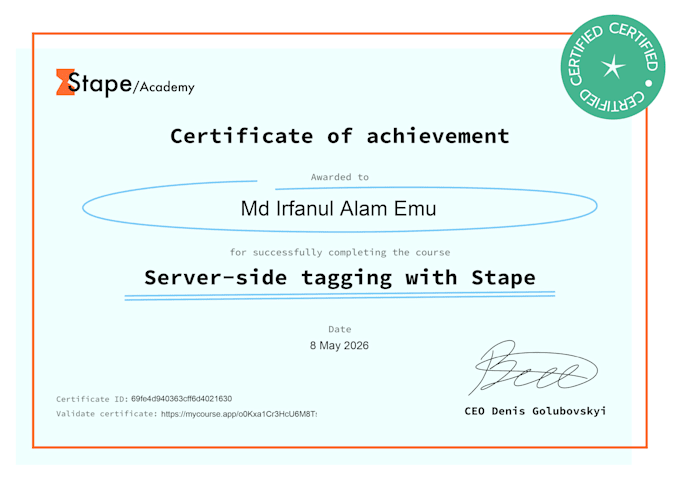 be your stape certified server side tracking expert