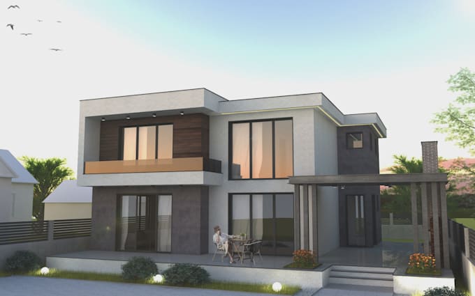 Do the best 3d rendering for building and planimetric 2d by ...