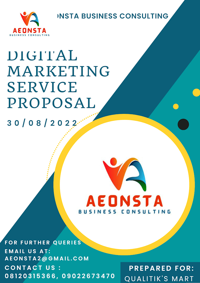 create a professional business proposal for you