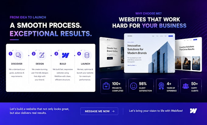 design and develop a professional webflow website or landing page