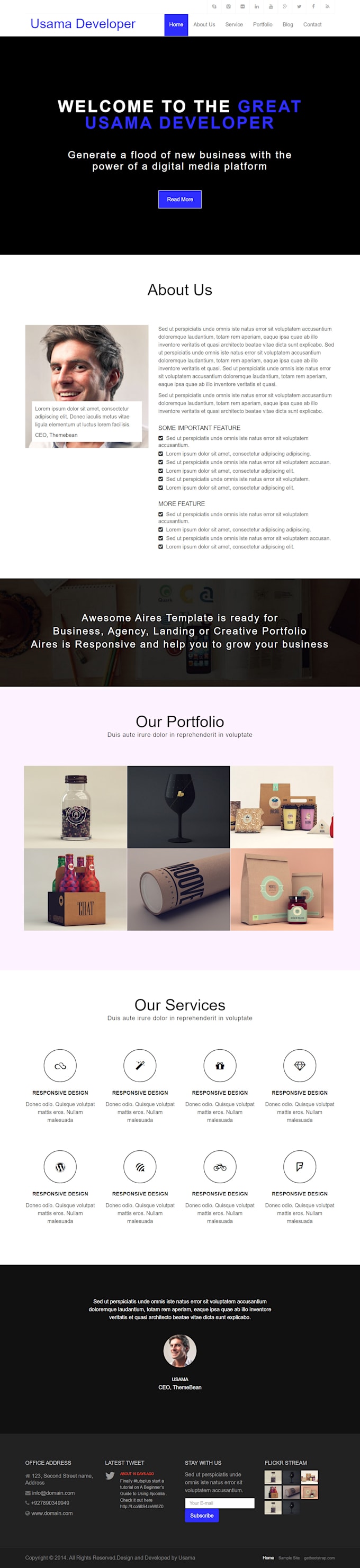 design website with html, CSS, bootstrap, and wordpress