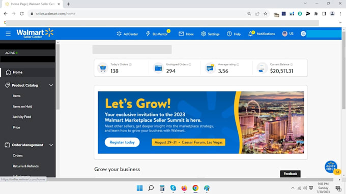 set up and manage amazon walmart seller accounts