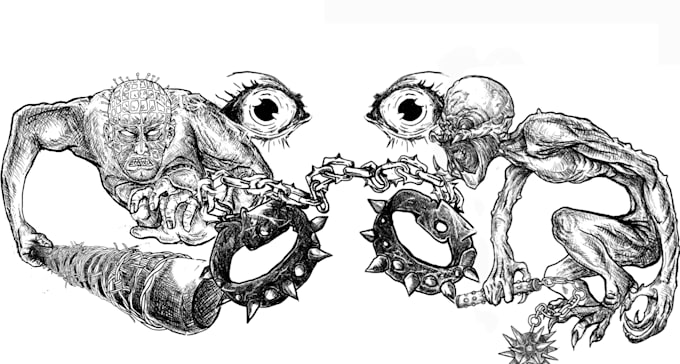 draw a hardcore punk rock chaos graffiti illustrations