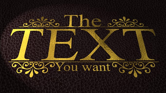 gold Leaf text on Leather