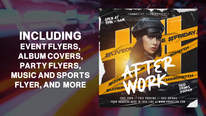create an awesome animated motion flyer or motion poster