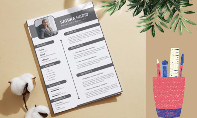 Design professional resume, cv, plus cover letter by canva by ...